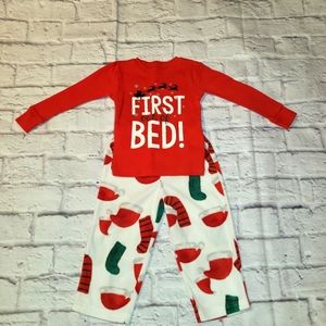 Carter's Toddler Girl/Boy Christmas Pajamas (Fleece Bottoms)